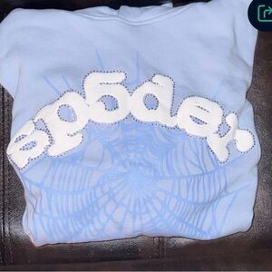 Spyder Light Blue Kids Hoodie with White Logo